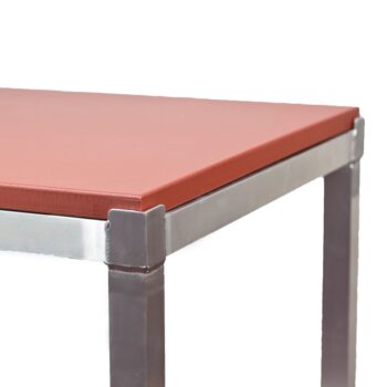 Aluminium Frame Cutting Table With 25mm Red Brown Poly Top