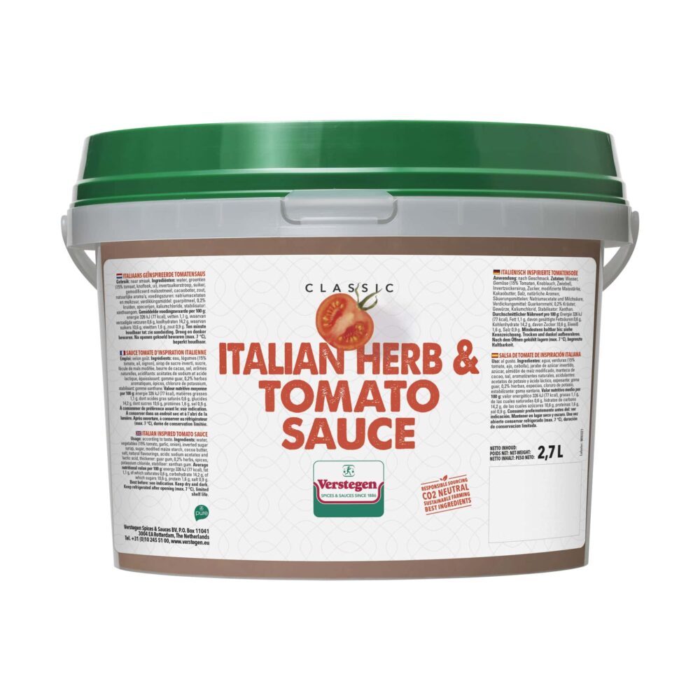 Verstegen Italian Herb and Tomato Sauce PURE 2.7ltr