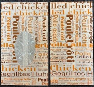 Printed Hot Chicken Bags 180x65x355mm Per 500