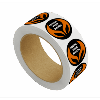 Ideal For BBQ Stickers 48mm Round - Roll of 500