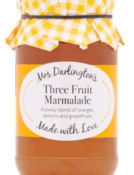 Mrs Darlingtons Three Fruit Marmalade 6x340g