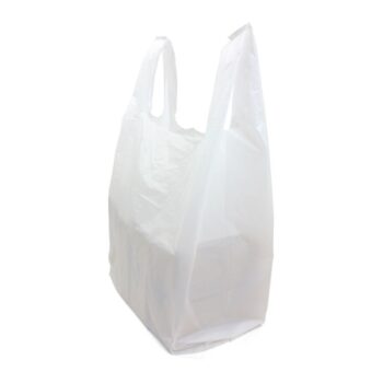 White Vest Carrier Bag (select size)