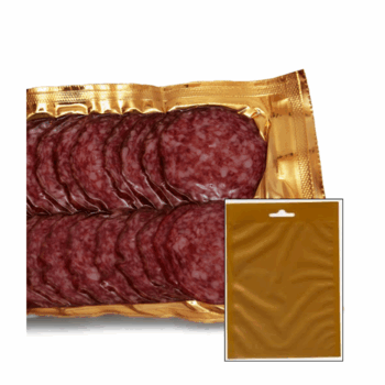 Gold Vacuum Pouch 300 x 300mm with Euro Hole per 1000