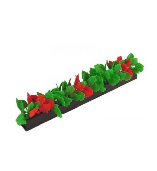 Garnish BLACK base Red Green Leaf Per Pack 12