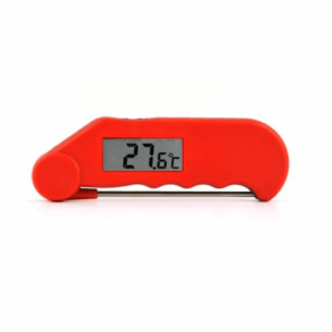 Temperature Probe Thermometer Red Gourmet with folding probe