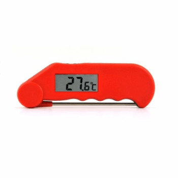 Temperature Probe Thermometer Red Gourmet with folding probe