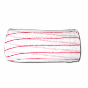 Stockinette White With Red Stripe