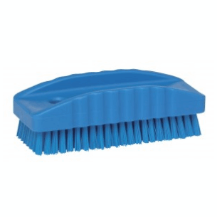 Nail Brush Blue Plastic Handle