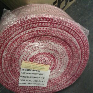 Netting Boilable Red White 10" (250mm x 100meters)