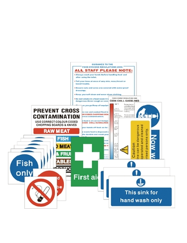 Essential Hygiene Sign Pack Containing 17 Hygiene and Safety Notice Posters