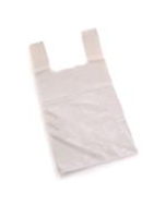 Vest Carrier Bags White Approx 11x17x21 18 micron per 1000