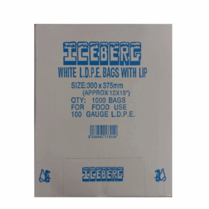 Iceberg LDPE White Counter Bags (select size)