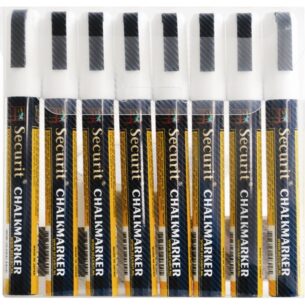Liquid Chalk Pen White 8pk Fine 6mm