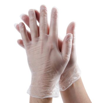 Clear Vinyl Gloves Per Box 100 (select size)
