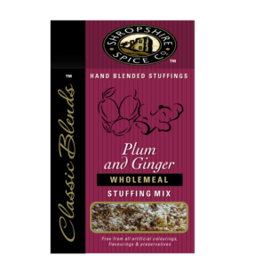 Shropshire Spice Co. Plum and Ginger Wholemeal Stuffing Mix from the Classic Blends range, hand-blended and free from artificial additives