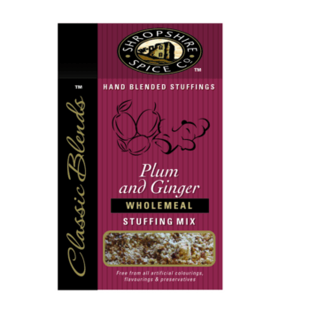 Shropshire Spice Co. Plum and Ginger Wholemeal Stuffing Mix from the Classic Blends range, hand-blended and free from artificial additives