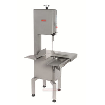 Mainca BC3200JV floor-standing meat bandsaw constructed from stainless steel, designed for precise meat and bone cutting in professional butchery environments at PFM Plus.