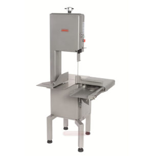 Mainca BC3200JV floor-standing meat bandsaw constructed from stainless steel, designed for precise meat and bone cutting in professional butchery environments at PFM Plus.