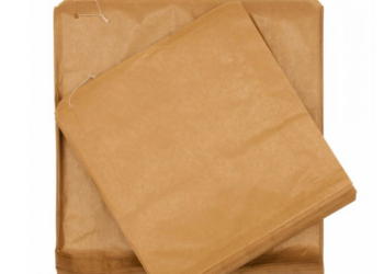 12×12 Pure Yellow Kraft Paper Bags Strung Per 500