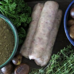 Leonards Gourmet Pork and Chestnut Sausage Mix (select size)