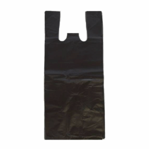 Vest Carrier Bags Black S2 Appox 7x12x17 20 micron per 2000
