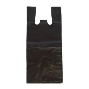 Vest Carrier Bags Black S2 Appox 7x12x17 20 micron per 2000