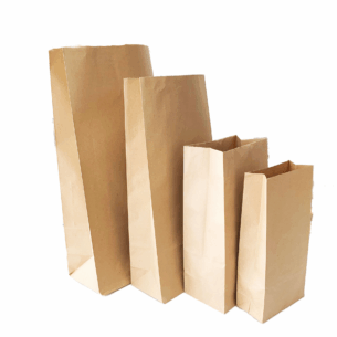 Brown Kraft Paper Bags Block Bottom (select size)