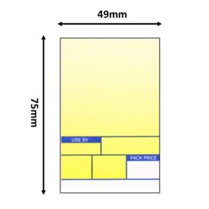 Thermal Scale Labels 49x74mm Format 1 Per Roll 500