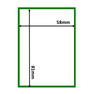 Thermal Scale Labels 58x81mm White with GREEN BORDER Per Roll 350