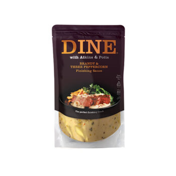 DINE by Atkins and Potts Brandy and Three Peppercorn Finishing Sauce 6x350g