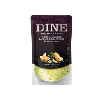 DINE by Atkins and Potts White Sauce with Parsley and Lemon Zest Finishing Sauce 6x350g