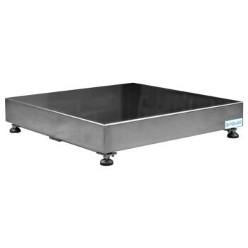 The Grupo Epelsa M60i, a 600x600mm stainless steel floor scale platform with an IP67 rating and 30kg capacity, available from Parkers Food Machinery Plus.