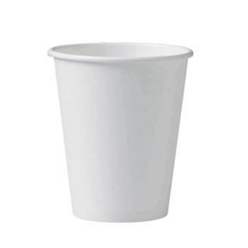 White Cups Black Single Wall Hor or Cold Fill (select size)