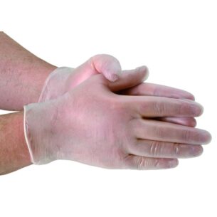 Clear Latex Powder Free Gloves Per 100 (select size)