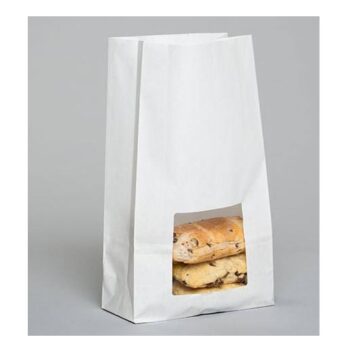Paper Bags White FILM FRONT Cookie Bag 150x100x250mm