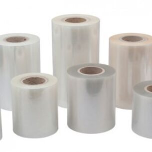 Rolls of food-grade shrink wrap and lidding film 245mmx250m from Parkers Food Machinery Plus.