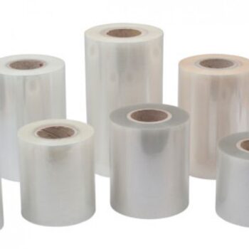Rolls of food-grade shrink wrap and lidding film 245mmx250m from Parkers Food Machinery Plus.