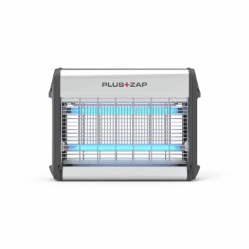 PLUS ZAP electric insect killer model PZ3-16AL20 with dual UV light tubes and protective grid. Ideal for indoor pest control in foodservice, retail, and commercial environments