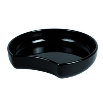 Black Melamine Large Crescent Dish 300x278x63mm