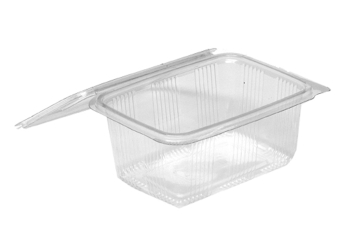 Premium Rectangle Clear Hinged Lid Salad Container 1000cc (per 300)