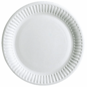 Paper Plates White 18cm, 7" (per pack 1000)