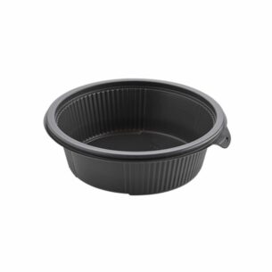 Hot Deli Deluxe Recyclable HDD Container Black 190x190x57mm (approx 35oz) Per 464