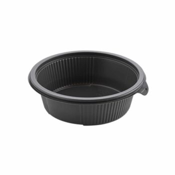 Hot Deli Deluxe Recyclable HDD Container Black 190x190x57mm (approx 35oz) Per 464