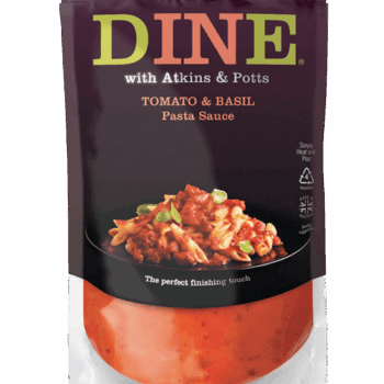 DINE by Atkins and Potts Tomato and Basil Pasta Sauce 6x350g