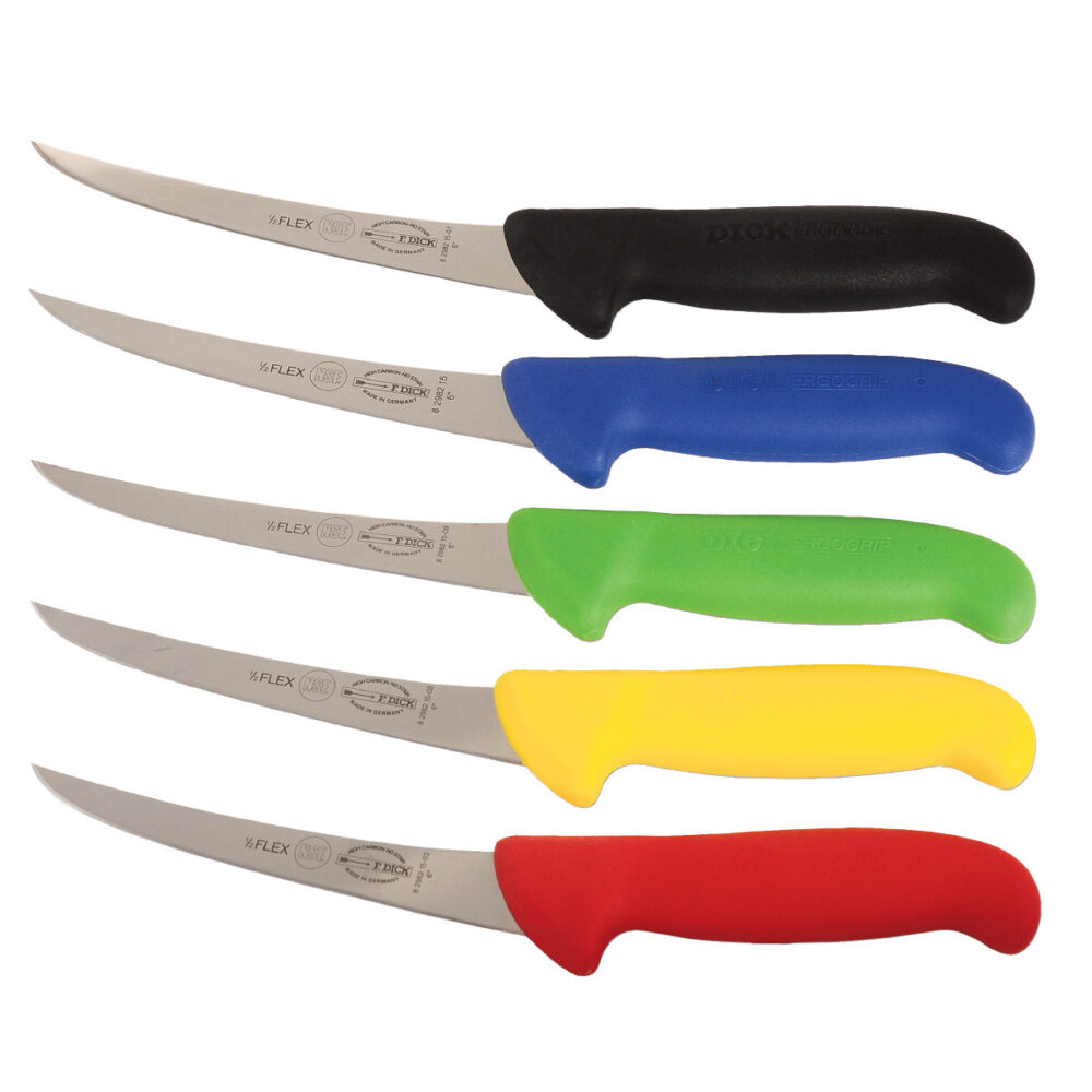 F.Dick Boning Knife Curved ErgoGrip (select size / colour)