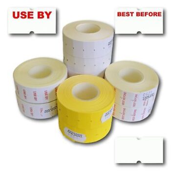 CT1 Price Gun Labels Punched 22x12 (select colour / text)