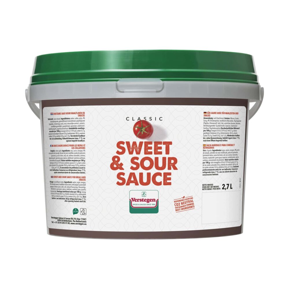 Verstegen Sweet and Sour Sauce PURE 2.7ltr