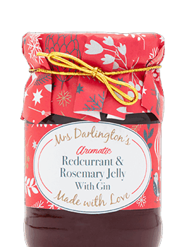 Mrs Darlingtons Redcurrant and Rosemary Jelly with Gin 6x212g