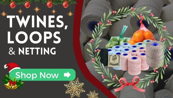 Selection of butchers twines, loops and netting for meat and poultry preparation supplied by Parkers Food Machinery Plus.