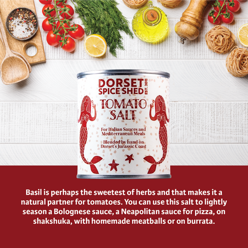 Dorset Spice Shed Tomato & Basil Salt 6x160g - Image 3